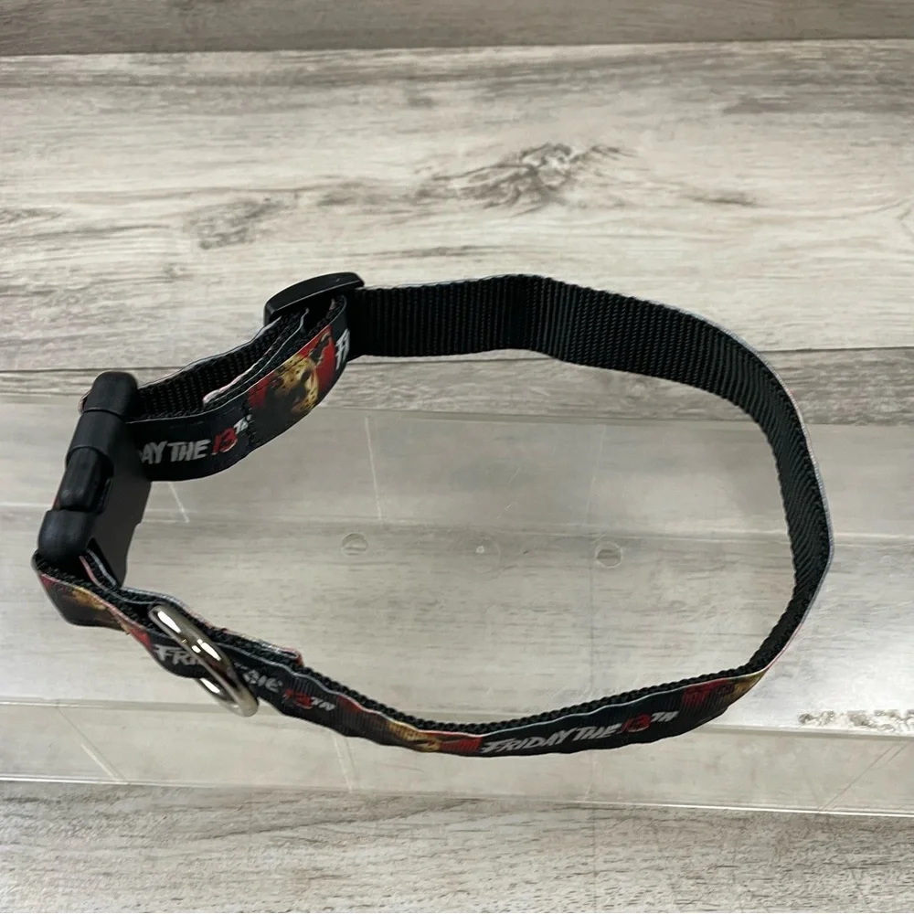 Friday The 13th Dog Collar With Reflective Clip Halloween Adjustable 19.5-11.5”